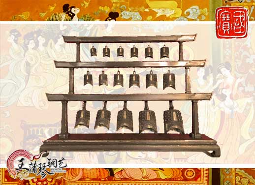 山東客戶定制17件古編鐘，迎賓編鐘古樂