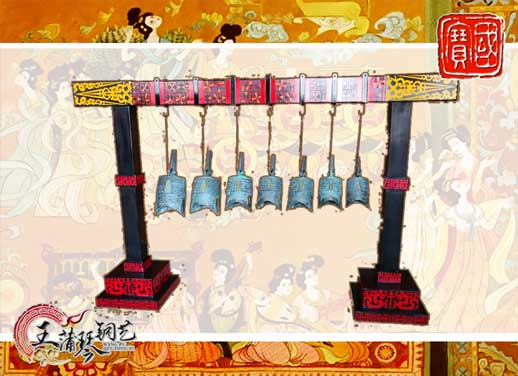 7件編鐘，觀賞裝飾編鐘，可發(fā)音編鐘